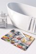 White Poodle The Chef Memory Foam Kitchen Mat Machine Washable Anti-Fatigue Mat Cushion Comfort Bath Mat Or Kitchen Rug_maomaolike.com