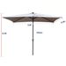 10 X 6.5Ft Rectangular Patio Solar LED Lighted Outdoor Market Umbrellas With Crank And Push Button Tilt For Garden Shade Swimming Pool_maomaolike.com