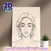 Facial Massage Guide Painting Poster, Minimalist Line-art Face Sketch With Red Massage Arrows Poster, Practical Skincare Reference Suitable For Beauty_maomaolike.com