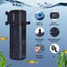 Submersible Aquarium Filter, 6W Internal Aquarium Filter, Adjustable Fish Tank Filter With Biological Filtration 132GPH Water Pump For 5-10 Gal Fish Tank, Pond, Statuary, Hydroponic_maomaolike.com