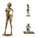 Creative Brass Plated Girl Figurine Fair Skin Beautiful Long Legs Hot Figure Sexy Gift_maomaolike.com