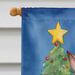 Fox Terrier Christmas Reindeer House Flag Large Porch Sleeve Pole Decorative Outside Yard Banner Artwork Wall Hanging, Polyester, House Size, Multicolor_maomaolike.com