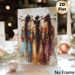 Native American Women Painting Poster, Warm-toned Impressionist-style Poster, Artistic Cultural Wall Decor Featuring Feather-adorned Traditional_maomaolike.com