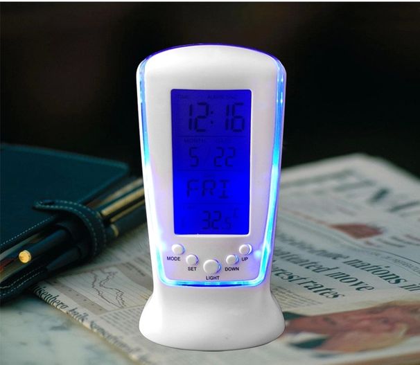 510 Mini small alarm clock LED luminous music alarm mute lazy electronic clock with temperature alarm clock_maomaolike.com