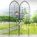 4 Pack Metal Garden Trellis 78.7" X 19.7" Rustproof Trellis For Climbing Plants Outdoor Flower Support Black_maomaolike.com