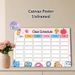 Class Schedule Painting Poster, Cute Cartoon Stationery-themed Poster, Clear Structured Layout To Organize Daily Courses Ideal For Classroom_maomaolike.com