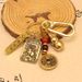Brass Zhao Gongming Wu God Of Wealth Rice Attraction Five Emperors Money Gourd Pendant Car Keychain_maomaolike.com