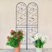 2 Pack Metal Garden Trellis 86.7" X 19.7" Rustproof Trellis For Climbing Plants Outdoor Flower Support Bird Deco Black_maomaolike.com