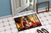 Jack Russell Terrier And Santa Claus Doormat Front Door Mat Indoor Outdoor Rugs For Entryway, Non Slip Washable Low Pile, 24H X 36W_maomaolike.com