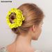 More Charming New Foam Flower Hair Loop Rose Hair Ornament Hair Rope Ball Head High Elastic Hair Loop_maomaolike.com