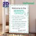 Nurse's Office Rules Painting Poster, Soft Teal-toned Typographic Poster With Stethoscope Graphic, Clearly Presents Office Guidelines, Suitable For_maomaolike.com