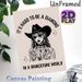 Goth Cowgirl Painting Poster, Monochrome Edgy Gothic Cowgirl Art Poster, Featuring Inspirational Quote, Ideal For Bedroom And Living Room Wall Decor_maomaolike.com