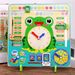 Montessori Wood Clock Teaching Aids Baby Weather Season Calendar Clock Time Cognition Preschool Education Toys For Children_maomaolike.com