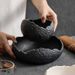 White Ceramic Soup Household Japanese Style Irregular Deep Dessert Creative Fruit Salad Bowl_maomaolike.com