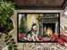 Siberian Husky Cozy Christmas Doormat Front Door Mat Indoor Outdoor Rugs For Entryway, Non Slip Washable Low Pile, 24H X 36W_maomaolike.com