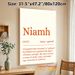 Niamh Name Meaning Painting Poster, Warm-toned Minimalist Typographic Poster, Features Irish Cultural & Mythological Significance, Ideal For Home Wall_maomaolike.com