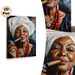 Elderly African Woman Painting Poster, Realistic Detailed Portrait Poster, Captivating Artwork With Headwrap, Cigar And Red Bead Necklaces, Ideal For_maomaolike.com