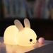 Colorful Rabbit Silicone Night Light Led Cute Charging Jade Rabbit Shooting Light_maomaolike.com