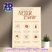 Brazilian Blowout After Care Painting Poster, Warm-toned Minimalist Hair Care Guide Poster, Provides Practical Blowout Maintenance Steps, Suitable For_maomaolike.com