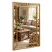 36 X 24 Inch Gold Wall Mirror With Beaded Frame For Various Scenarios, Such As Living Rooms, Entryways, Etc_maomaolike.com