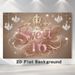 Sweet 16 Birthday Backdrop - 2D Flat Polyester Banner With Rose Golden Glitter Crown, Wall Hanging Photo Props, Party Decor_maomaolike.com