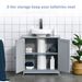 Bathroom Vanities, Bathroom Sink Cabinets With U-Shape Cut-Out And Adjustable Internal Shelf, Gray_maomaolike.com
