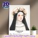 St. Rose Of Lima Themed Painting Poster, Soft Watercolor Saint Portrait Poster, Inspirational Spiritual Message, Ideal For Church And Home Wall Decor_maomaolike.com