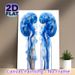 Kidney-Tree Fusion Anatomy Painting Poster, Vibrant Watercolor-style Blue Artistic Organ-Tree Poster, Unique Anatomical Artwork Ideal For Medical_maomaolike.com