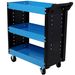 3 Tier Rolling Tool Cart On Wheels,Heavy Duty Utility Tool Cart With Pegboard For Repair Shop, Garage, Warehouse,Blue_maomaolike.com