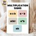 Multiplication Signs Painting Poster, Soft-toned Minimalist Educational Poster, Clear Multiplication Notation Display For Learning Spaces And_maomaolike.com