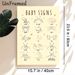 Baby Signs Painting Poster, Warm-toned Minimalist Line Art Poster, Clear Gesture Guides To Support Early Communication, Ideal For Home Living Spaces_maomaolike.com