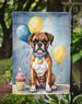 Boxer Happy Birthday Garden Flag Mailbox Flag Decorative Yard Flag Banner Outside Patio Artwork Yard Flower Beds, Garden Size, Multicolor_maomaolike.com