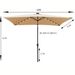 10 X 6.5Ft Rectangular Patio Solar LED Lighted Outdoor Market Umbrellas With Crank And Push Button Tilt For Garden Shade Swimming Pool_maomaolike.com