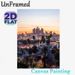 Los Angeles City Skyline Painting Poster, Warm-toned Sunset Urban Landscape Poster, Captivating Twilight City View Ideal For Living Room, Office Wall_maomaolike.com