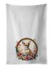 Chihuahua And Flowers Kitchen Towel Set Of 2 White Dish Towels Decorative Bathroom Hand Towel For Hand, Face, Hair, Yoga, Tea, Dishcloth, 19 X 28", White_maomaolike.com
