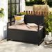 Patio Storage Bench Outdoor Wicker Loveseat With Built-in Storage_maomaolike.com