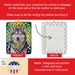 Siberian Husky King Of Mardi Gras Porcelain Ornament Christmas Tree Hanging Decorations For Home Christmas Holiday, Rectangle, Gift, Multicolor_maomaolike.com