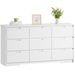 9 Drawer Dresser For Bedroom, Storage Cabinet With Hidden Handles, Modern Closet Of Drawers For Living Room_maomaolike.com