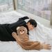 Men's Clothing Factory direct sales men's autumn and winter long sleeved lamb wool embroidery flocking cute little bear loose lazy style sweater men_maomaolike.com