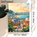 Busan South Korea Cityscape Painting Poster, Warm-toned Vibrant Coastal Urban Scene Poster, Charming Harbor & Mountain Skyline To Add Urban Flair_maomaolike.com