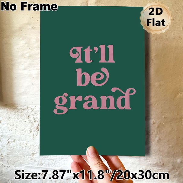 Inspirational Quote Painting Poster, Vintage Pink Retro Typography Poster, Warm Encouraging Message Ideal For Home, Living Room, Bedroom Decor_maomaolike.com