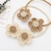 Creative Flower Tiebacks Light Luxury Pastoral Style Rope Sheer Adjustable Curtain Tie Decoration Hanging_maomaolike.com