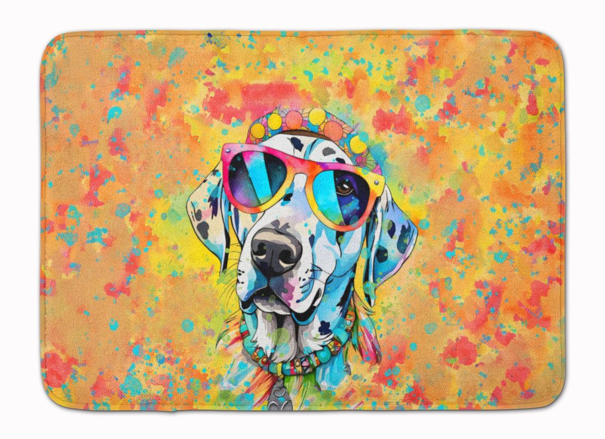 Dalmatian Hippie Dawg Memory Foam Kitchen Mat Machine Washable Anti-Fatigue Mat Cushion Comfort Bath Mat Or Kitchen Rug_maomaolike.com