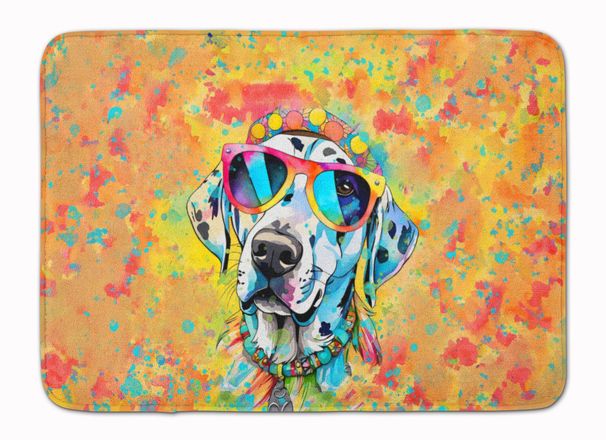 Dalmatian Hippie Dawg Memory Foam Kitchen Mat Machine Washable Anti-Fatigue Mat Cushion Comfort Bath Mat Or Kitchen Rug_maomaolike.com