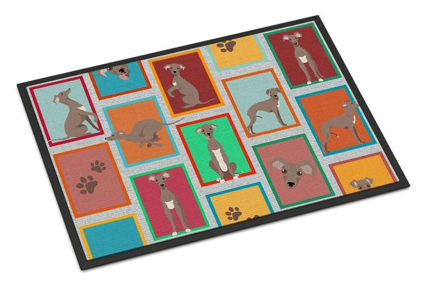 Lots Of Fawn Italian Greyhound Doormat Front Door Mat Indoor Outdoor Rugs For Entryway, Non Slip Washable Low Pile, 24H X 36W_maomaolike.com