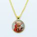 1pcs 25mm Glass Gem Necklace Archangel St.Michael Protect Me Saint Shield Protection Charm Russian Orhodox Pendant_maomaolike.com