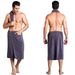 Men's Wearable Bathrobe Soft Absorbent Thick Fiber Hotel Pool Bath With Buckle Towel Beach_maomaolike.com