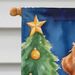 Nova Scotia Duck Tolling Retriever Christmas Reindeer House Flag Large Porch Sleeve Pole Decorative Outside Yard Banner Artwork Wall Hanging, Polyester, House Size, Multicolor_maomaolike.com