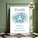 Kawaii Starfish Mindful Breathing Painting Poster, Soft Watercolor Cute Starfish With Inspirational Quotes Poster, Calming Decor Ideal For Bedroom_maomaolike.com
