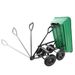 Folding Car Poly Garden Dump Truck With Steel Frame, 10 Inches. Pneumatic Tire, 300 Pound Capacity, 75 Liter Truck Body_maomaolike.com